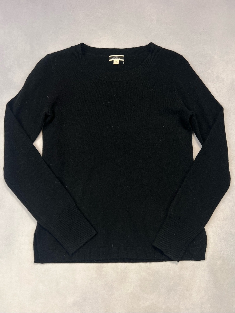 J. Crew Black Crewneck Cashmere Sweater